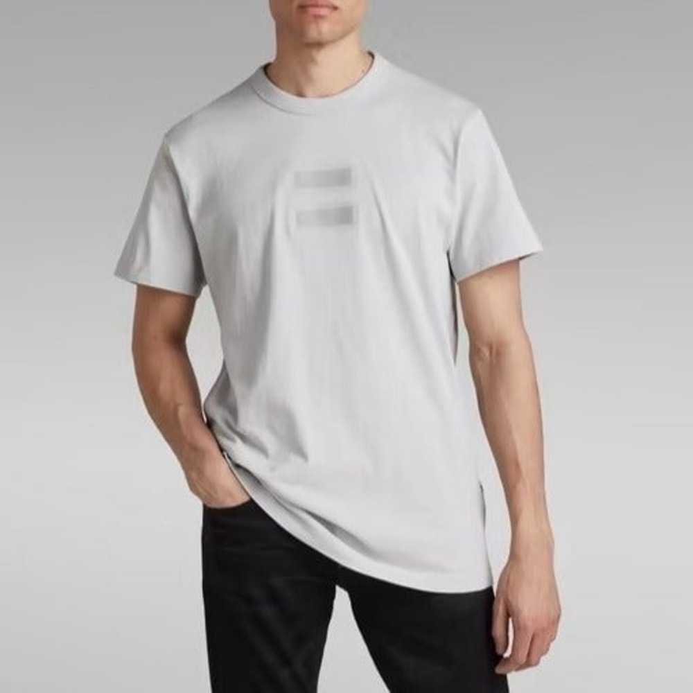 G-Star Raw Tape Detail Loose Fit Men's Gray Short Sleeves T-shirt Size XL